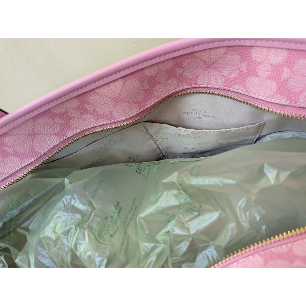 Kate Spade Tote Coquette Heart Charm Pink Valentine Flower Parisian New Preppy - Picture 8 of 12